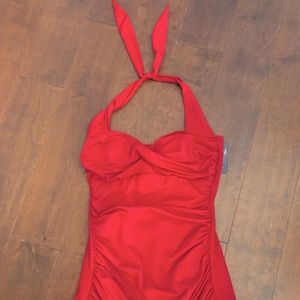 Simply Slim red bathing suit (size small)